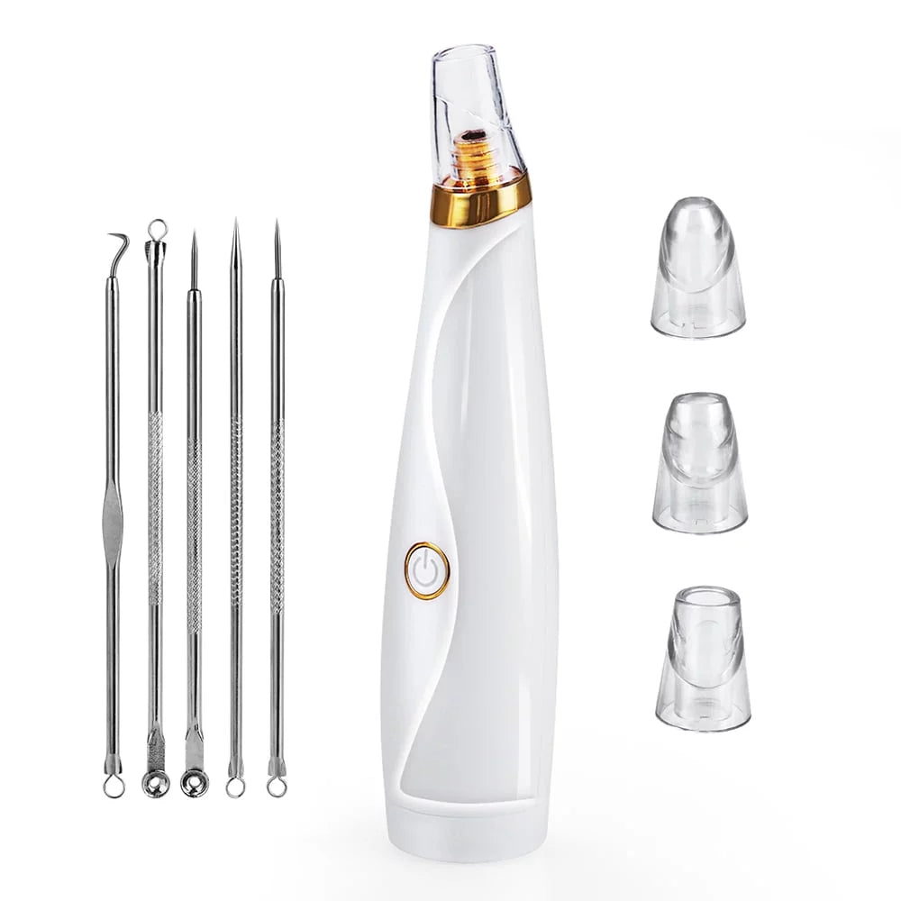 Curved Acne Removal Kit: Blackhead Remover & Pore Vacuum Pimple Extractor