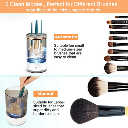 Electric USB Makeup Brush Cleaner – Portable Automatic Rotary Washer"