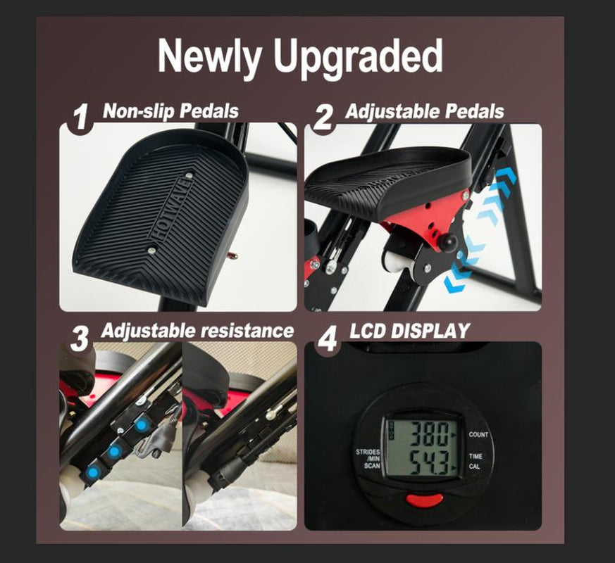 The ONLY Folding Climbing Machine NEEDED – Multi Angle Adjustable Resistance, 300LB Capacity