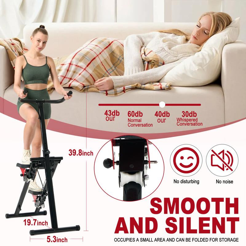 The ONLY Folding Climbing Machine NEEDED – Multi Angle Adjustable Resistance, 300LB Capacity
