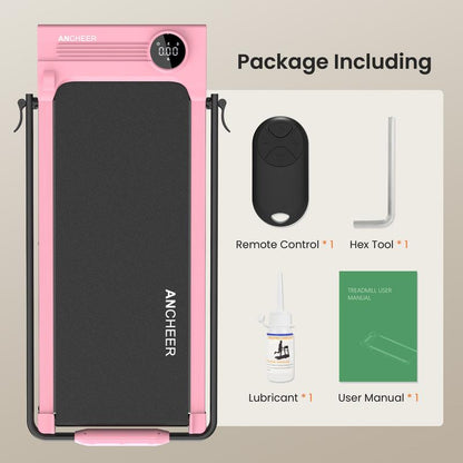 Ancheer 2-in-1 Treadmill with Armrest, LED Display & Remote Control