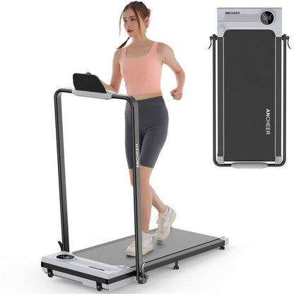 Ancheer 2-in-1 Treadmill with Armrest, LED Display & Remote Control