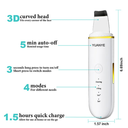 4-Mode Face Spatula: Pore Cleaner & Blackhead Remover for Deep Facial Cleansing