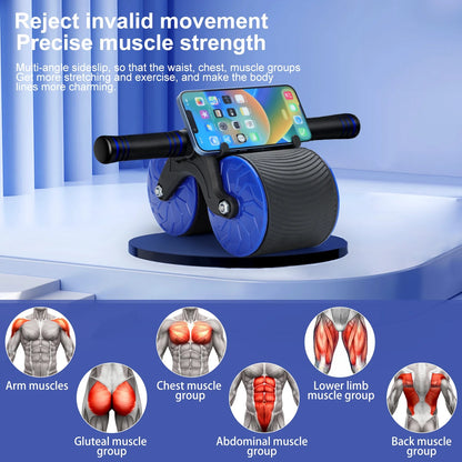 Ab Roller Wheel – Automatic Rebound Core Trainer for Home Gym