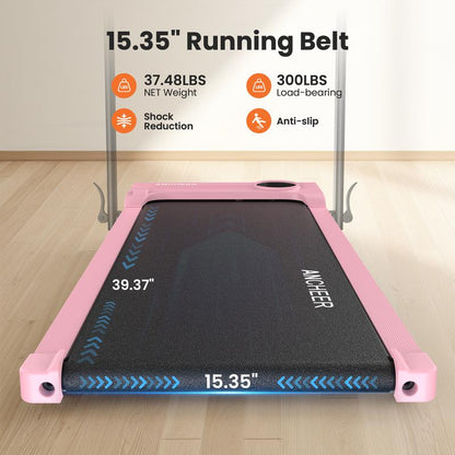 Ancheer 2-in-1 Treadmill with Armrest, LED Display & Remote Control