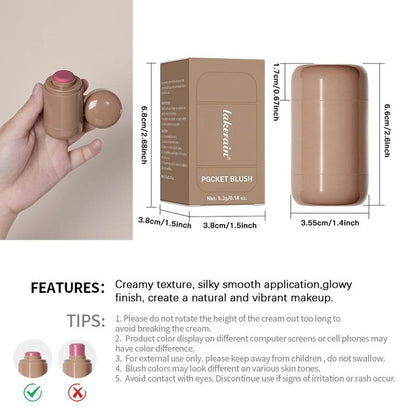 Long-Lasting Waterproof Blush Stick Set – Highly Pigmented & Silky Finish