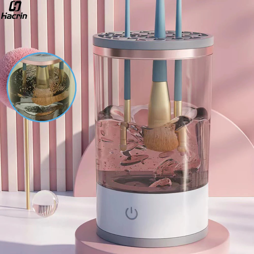 Electric USB Makeup Brush Cleaner – Portable Automatic Rotary Washer"