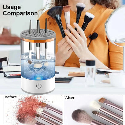 Electric USB Makeup Brush Cleaner – Portable Automatic Rotary Washer"