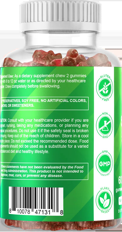 2-Pack Irish Sea Moss Gummies – 3000mg with Bladderwrack & Burdock Root"