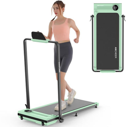 Ancheer 2-in-1 Treadmill with Armrest, LED Display & Remote Control
